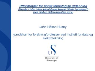 Utdanning &amp; forskning i Norge (teknologi)