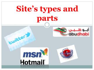 Site’s types and parts