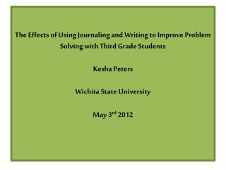 Outline of Presentation