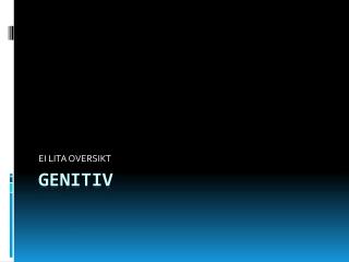 GENITIV