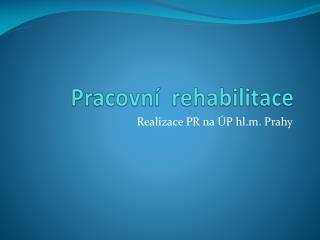 Pracovní rehabilitace