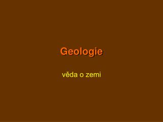 Geologie