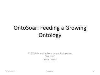 OntoSoar: Feeding a Growing Ontology