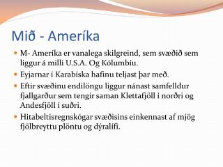 Mið - Ameríka