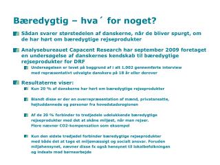 Bæredygtig – hva ´ for noget?