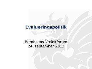 Evalueringspolitik