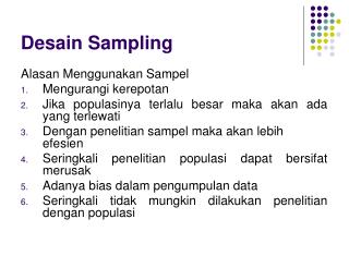 Desain Sampling