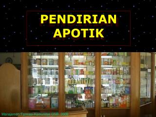 PENDIRIAN APOTIK