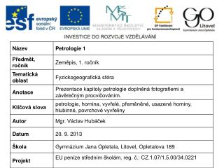 Petrologie 1