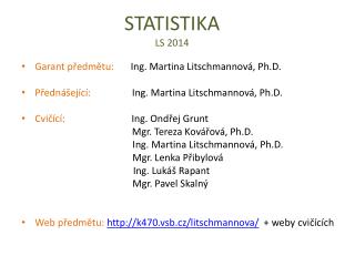 STATISTIKA LS 2014