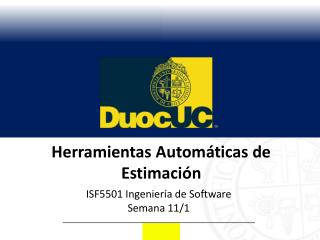 Herramientas Automáticas de Estimación