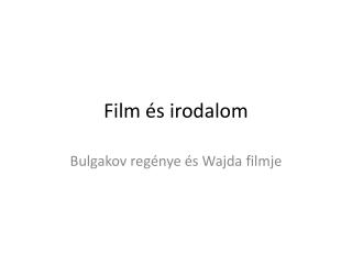 Film és irodalom