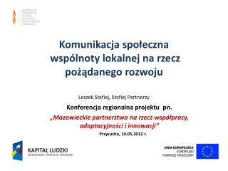 Konferencja regionalna projektu pn.