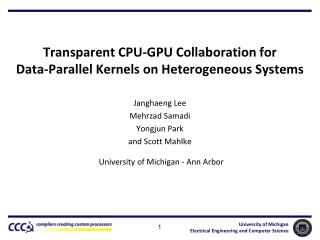 Transparent CPU-GPU Collaboration for Data-Parallel Kernels on Heterogeneous Systems