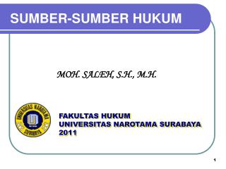 SUMBER-SUMBER HUKUM