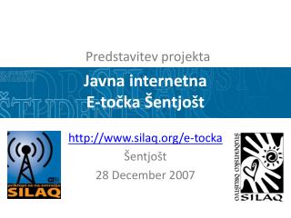 Javna internetna E-to čka Šentjošt