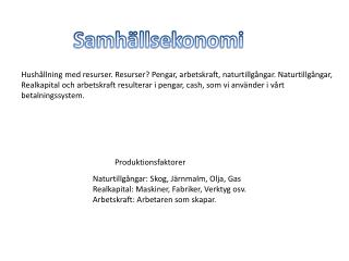 Samhällsekonomi