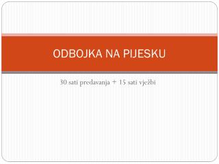 ODBOJKA NA PIJESKU