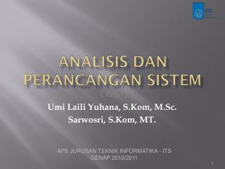 ANALISIS DAN PERANCANGAN SISTEM