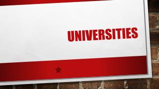 UNIVERSITIES