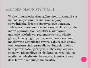 Zagadka diagnostyczna II