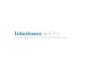 Inheritance in C++