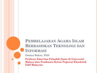 Pembelajaran Agama Islam Berbasiskan Teknologi dan Informasi