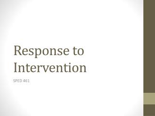 Response to Intervention