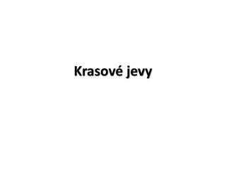 Krasové jevy