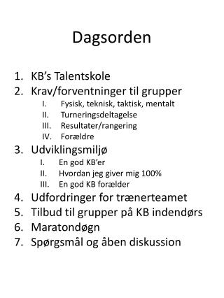 Dagsorden