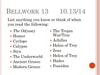Bellwork 13 10.13/14