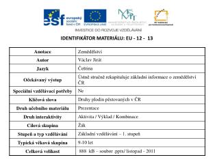 Identifikátor materiálu: EU - 12 - 13