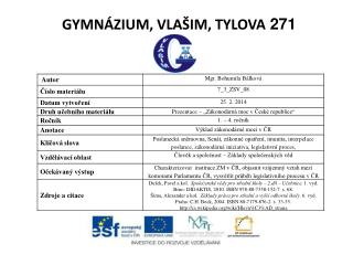 GYMNÁZIUM, VLAŠIM, TYLOVA 271