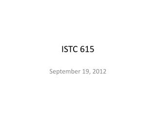 ISTC 615