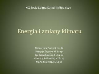 Energia i zmiany klimatu