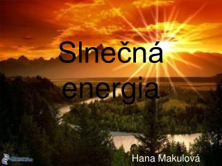 Slnečná energia