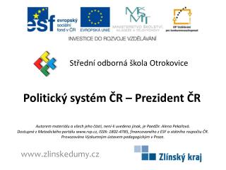 Politický systém ČR – Prezident ČR