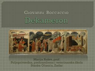 Giovanni Boccaccio Dekameron