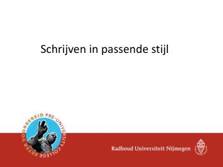 Schrijven in passende stijl