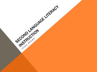 Second Language Literacy Instruction