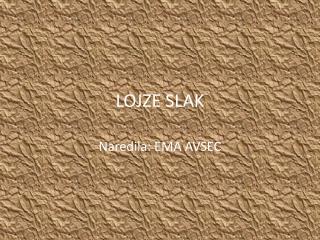 LOJZE SLAK