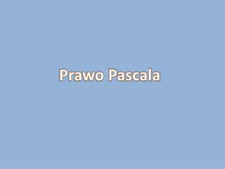 Prawo Pascala