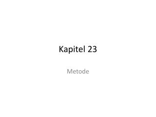 Kapitel 23