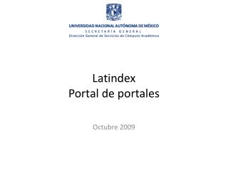 Latindex Portal de portales