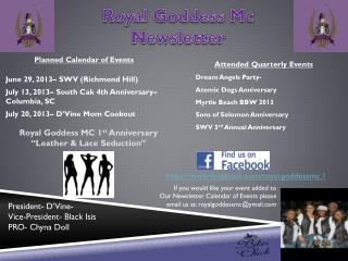 Royal Goddess MC 1 st Anniversary “Leather &amp; Lace Seduction”