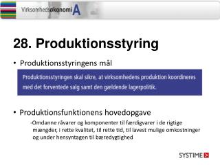 28. Produktionsstyring