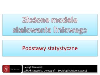 Podstawy statystyczne