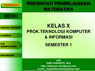 PRESENTASI PEMBELAJARAN MATEMATIKA