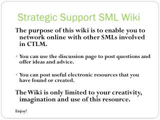 Strategic Support SML Wiki