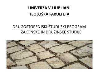 UNIVERZA V LJUBLJANI TEOLOŠKA FAKULTETA